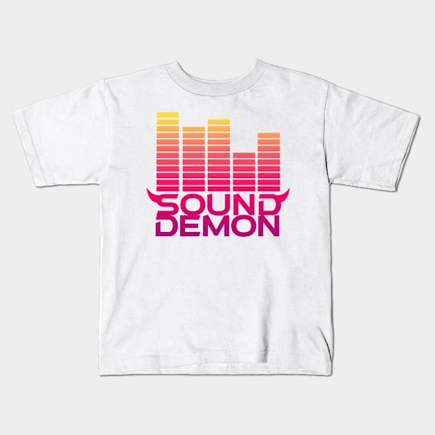 Sound Demon Sunset Pink Kids T-Shirt by MattOArtDesign